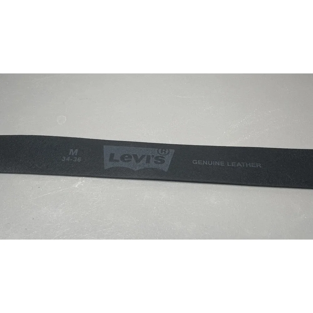 Levi Strauss Black Genuine Leather Belt‎ Men's Size 34-36